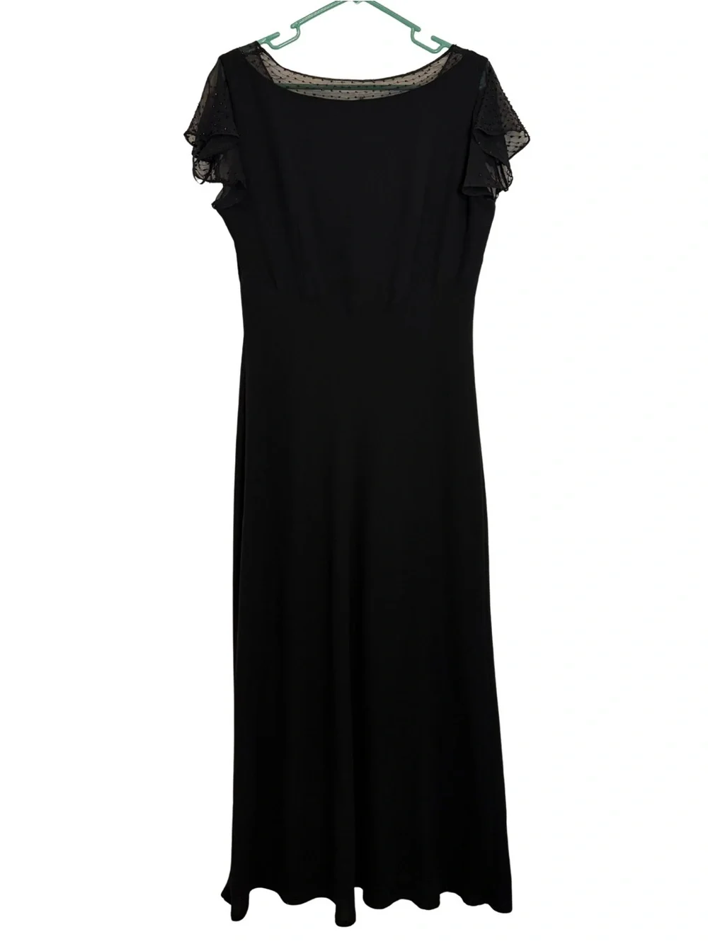 Scarlett Black Sheer Cap Sleeve Maxi Dress - Picture 2 of 4